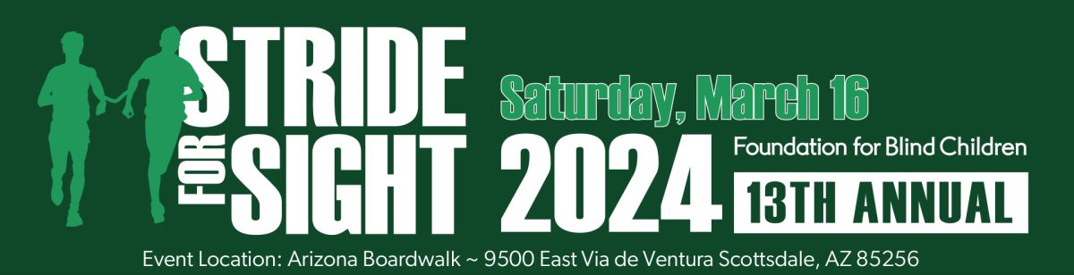 Graphic promoting FBC's 2024 Stride for Sight Event