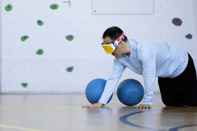 Goalball instructor shares rules, tips, and tricks at FBCs gymnasium during our Adaptive Sports Event.